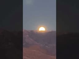 Full Wolf Moon Rising Over Spring Mountains in Nevada