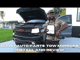 BOOST AUTO PARTS TOW MIRRORS REVIEW AND INSTALL ON MY 2021 CHEVY SILVERADO TRAILBOSS