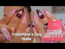 VALENTINES DAY NAILS using the Beetles Heartbeat Box 💗 everything you need to make press on nails