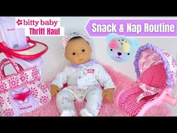 Huge Bitty Baby Doll Thrift Store Haul + Nap Routine With New Accessories!