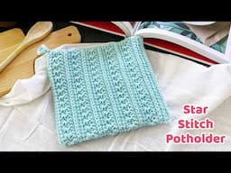 How to Crochet a Star Stitch Potholder - Written in the Stars Potholder - PGCAL2024