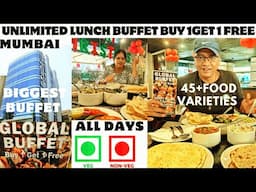 Huge Unlimited Lunch Buffet Veg & Nonveg || Buy 1 Get 1 Free Global Buffet Svenska Hotel