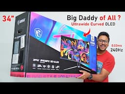 Unboxing My Killer 34" 240Hz Ultra Wide Curved OLED Gaming Monitor from MSI... 😱🔥