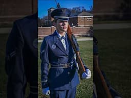 A Member of the U S  Air Force Honor Guard will March in the Presidential Inaugural Parade 2024