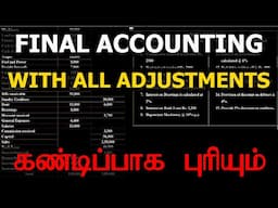 Final account with adjustments in Tamil | Trading account| Profit and Loss account| Balance sheet