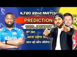 ILT20 22nd Match Prediction | Mi Emirates vs Desert Vipers 22nd Match Prediction | ILT20 2025