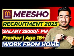 Meesho Recruitment 2025 | Freshers | Work From Home Jobs 2025 | Online Jobs At Home | ZD talks 🚀🔥