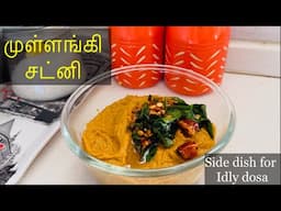 Radish chutney / chutney recipes for idly dosa/mythili’s kitchen