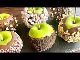 EASY CHOCOLATE COVERED APPLES! Halloween favourites