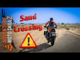 Crossing Small Sand Patches on an Adventure Motorcycle