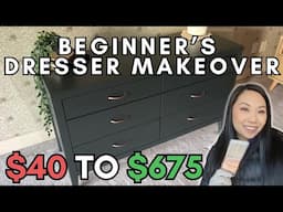 Quickest $675 You’ll EVER Make! | DIY Furniture Makeover Tutorial 💸