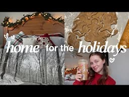 a 'home for the holidays' vlog -- life update, first snow, cookie decorating & more 🎄