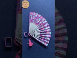 Easy Paper Fan DIY #paperfan #diy #papercraft #handmadecraft