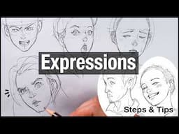 How to Draw Various Facial Expressions (Tutorial & tips)