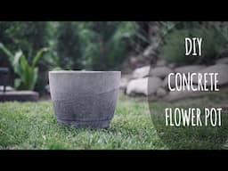 DIY Concrete Flower Pot