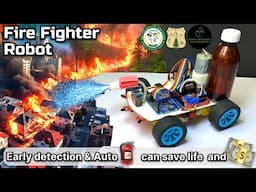 DIY Fire Fighting Robot using Arduino  |  Auto Fire Chaser and Extinguisher