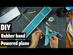 DIY Rubber band powered airplane out of tissue paper - BUILD