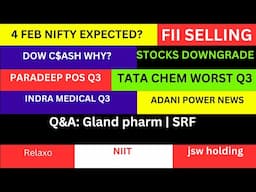 LATEST SHARE MARKET NEWS💥4 FEB💥NIFTY NEWS💥TATA CHEMICAL SHARE NEWS SRF SHARE NEWS NIIT NEWS PART-1&2