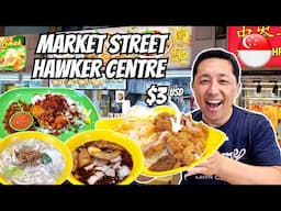 NEWEST Hawker Centre In Singapore! 🇸🇬 Best Eats at Market Street Hawker Centre