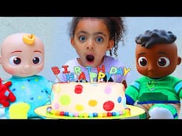 Happy Birthday Song + Boo Boo Song with Cocomelon Dolls Pretend Play | Nursery Rhymes & Kids Songs