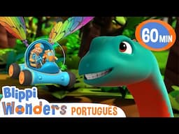 Blippi Encontra o Grande Dinossauro! | Blippi Brasil | Desenhos Animados Educativos