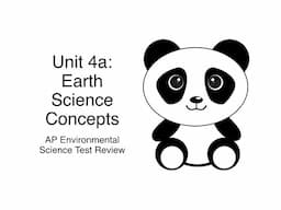 Unit 4a APES Earth Science Concepts Review- AP Environmental Science