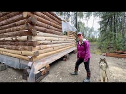 She's building this cabin SOLO. And lives in a dome! FULL TOUR