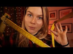 ASMR Measuring Your Face in Detail ✏️ Tape Measure, Folding Ruler, & Pencil Sounds