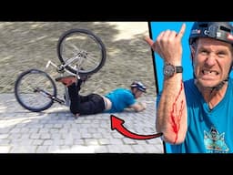 HUGE CRASH RIDING THE SICKEST URBAN MTB FREERIDE SPOTS!