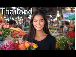 🇹🇭🌼🌸 THAILAND WALKING TOUR, PLACES TO VISIT IN BANGKOK, PAK KHLONG TALAT, BANGKOK FLOWER MARKET, 4K