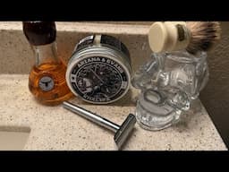 Ariana & Evan’s Khalifa Soap, Bevel Razor, Avon Wild Country Aftershave & Simpson Chubby 1 Brush.