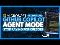 Github Copilot Agent Mode: FREE Cursor Alternative! NEW Autonomous AI Coding Agent! (o3 Mini FREE)