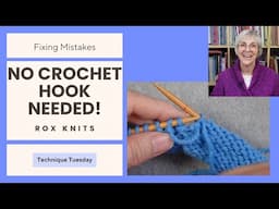 Fix a dropped stitch or change a knit to purl or purl to knit // Technique Tuesday