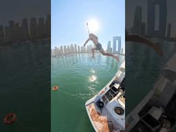 Jumping off yachts in Dubai in Bullet time! @insta360