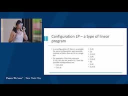 Yiduo Ke on Bin packing can be solved within 1 + ε in linear time [PWL NYC]