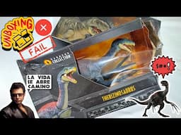 Unboxing inesperado...Paquete destrozado! Therizinosaurus y Giganotosaurus Hammond Collection.