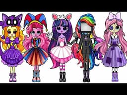 MlP Equiestria Girls- Spooky games- TV man  The amazing digital circus Among us and others