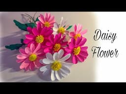 How to make Daisy Paper Flower from colouring paper  | Paper Flower | Home decor