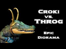 Croki vs. Throg Swamp Battle Diorama