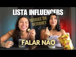 Café com a gente - Lista de influenciadores / Regras da Internet / Falar Não / Conselhos.