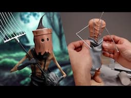 The Story of "The Gardener" - Making Up My Own Nightmare Character | Polymer Clay Timelapse Tutorial