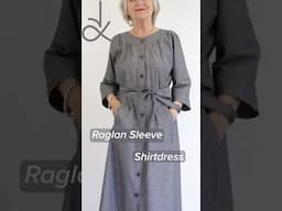 Easy to Make - Raglan Sleeve Shirtdress #sewing #fashion #sewingtutorial #sewingpatterns