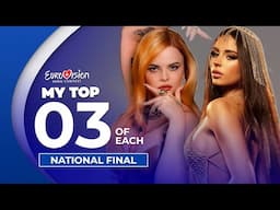 Eurovision 2025 | My Top 3 Of Each National Final (So Far)