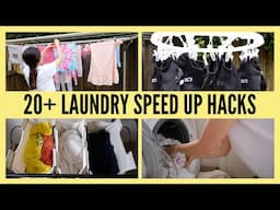 How To Do Laundry FASTER - 20+ Laundry HACKS!