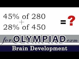 percentage tricks #olympiadseries | Arindam | Brain Development