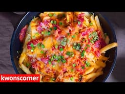 Kimchi Cheese Fries Recipe | How to Make Korean Kimchi Bacon Cheese Fries