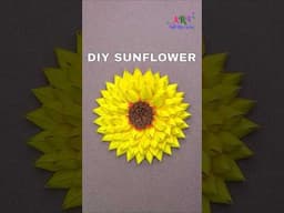 How to Make Paper Sunflower | Flower Making With Paper #shorts #pappersunflower