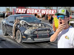 CHEAP RACECAR BATTLE Day 2 - Jackstand Cheating Scandal, Hurt Transmissions, 9 Second Runs!