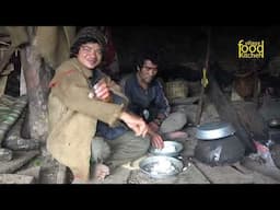 herders cooking rice pudding || village food kitchen ||