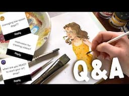 how I manage CREATIVITY with CHRONIC ILLNESS // artist Q&A + gouache sketchbook session